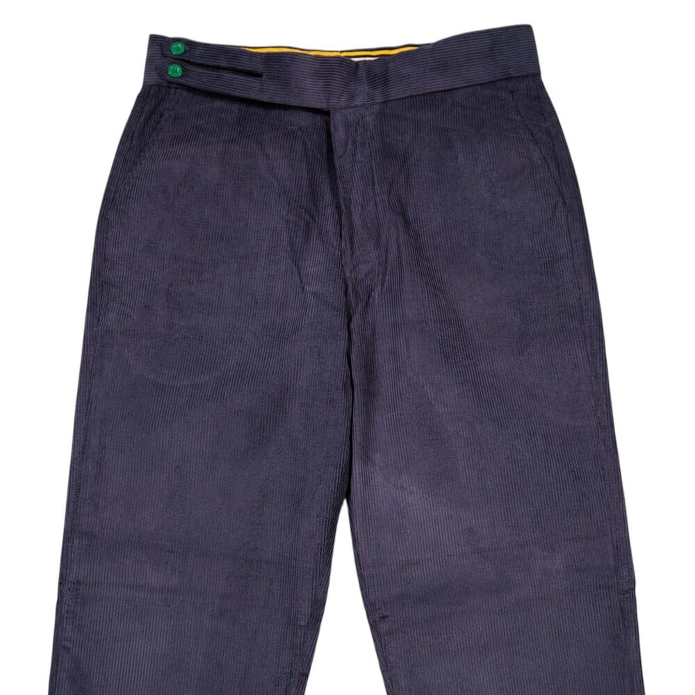 Mens 34 Gurkha Pants Eggplant Purple Corduroy High Waist Flat Front Straight Fit - Picture 1 of 7
